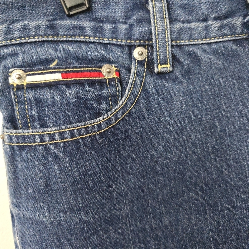 TOMMY HILFIGER VINTAGE JAMIL 2000 Women's Bootcut Denim Jeans Size 9 Juniors Y2K - Picture 3 of 13
